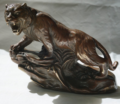 Tiger figur aus messing - figur,