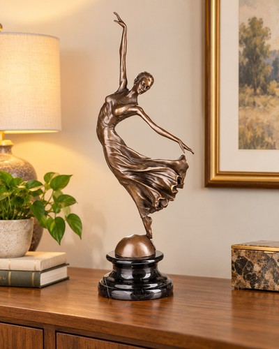 Bronze skulptur tänzerin auf - skulptur,