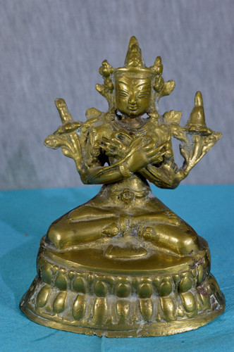 Alte bronze messing figur - /,