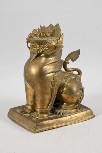 Asiatika bronze figur foo - bronze,