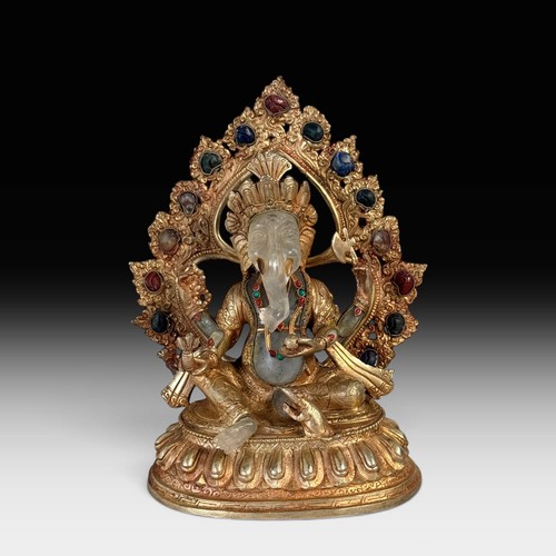 Ganesha bronze feuervergoldet - bronze,