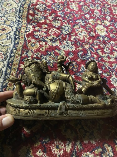 Antik ganesha lakshmi messing - lakshmi, messing/