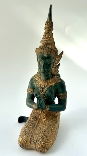 Thai bronze figur betende - thai,