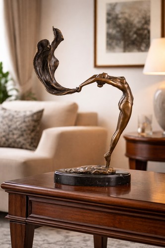 Bronze skulptur ballerina - bronze, mit