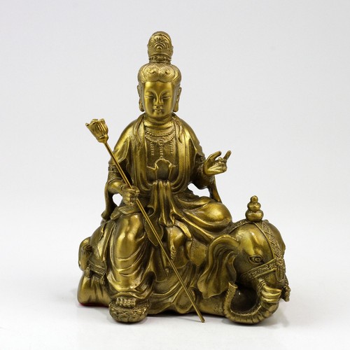 Guanyin elefant bronzestatue - elefant,