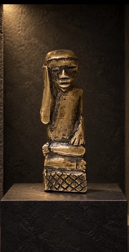 Afrikanische bronze figur g - afrikanische, bronze-figur