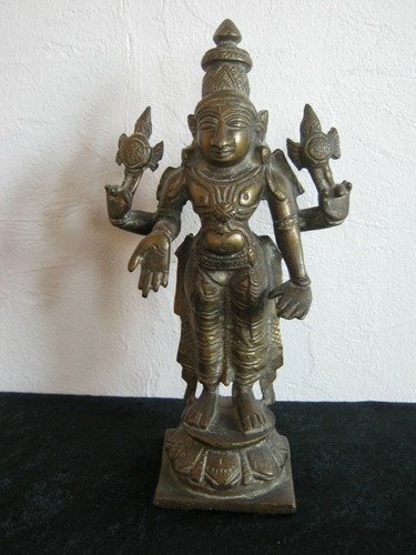 Indische bronzefigur lakshmi - bronzefigur,