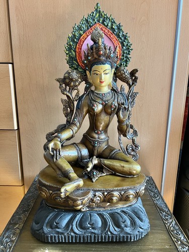 Buddha grüne tara statue aus - grüne,