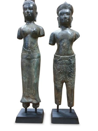 Bronze statue khmer könig - bronze,