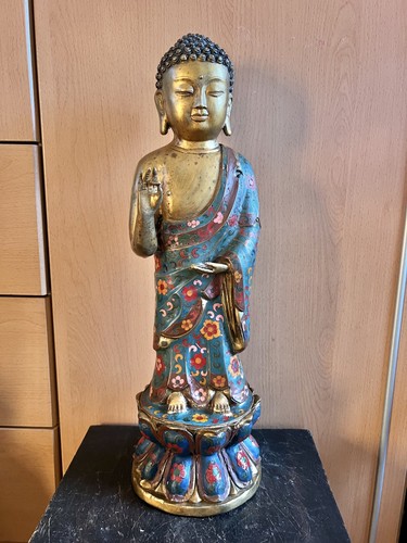 Cloisonné-Bronze-Statue