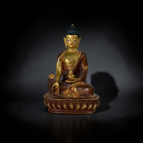 Medizinbuddha bronze figur - bronze,