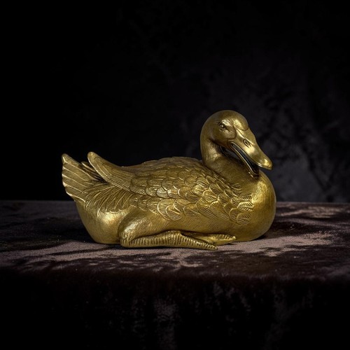 Mandarinente figur bronze - figur,