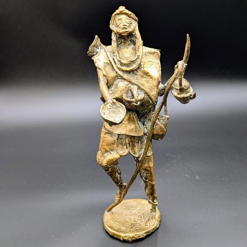 Afrikanische bronze skulptur - afrikanische, |
