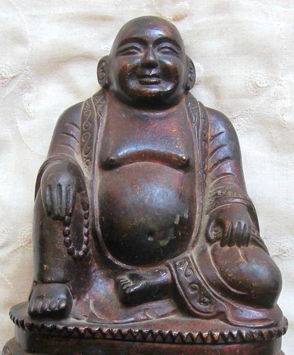 Bronzefigur budai lachender - bronzefigur,