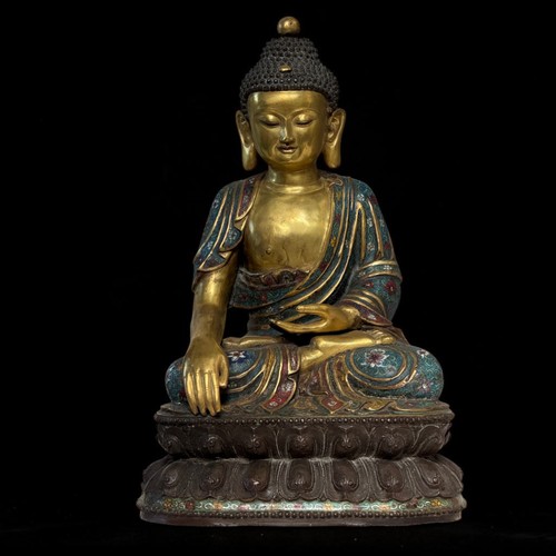 Buddha figur bronze cloisonne - buddha,
