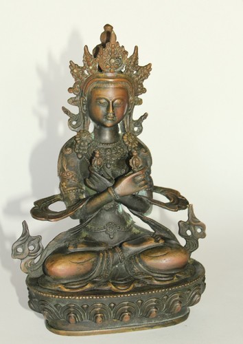 Antiker buddha aus bronze - antiker,