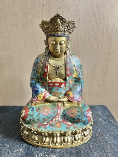 Cloisonné-Bronze-Statue